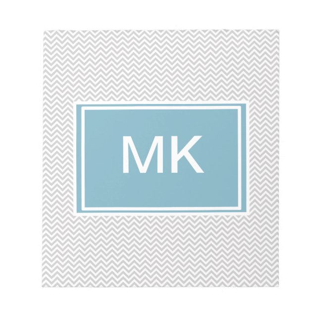 Bloc-note ZigZag gris simple (Devant)