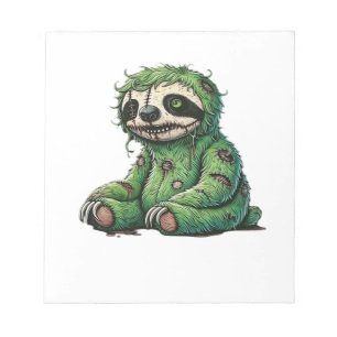 Bloc-note Zombie Paresseux Halloween Zombie Paresseux Amoure