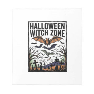 Bloc-note Zone de sorcière d'Halloween Dessin de chauves-sou