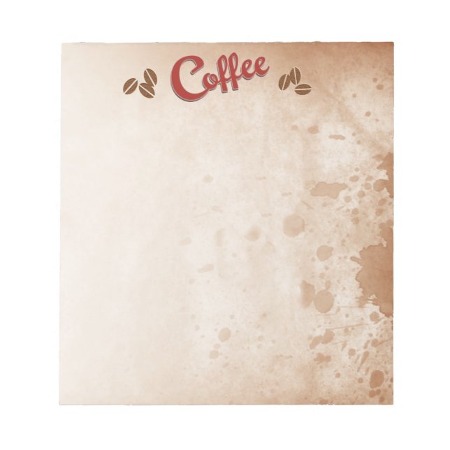 Bloc-notes à café (Devant)