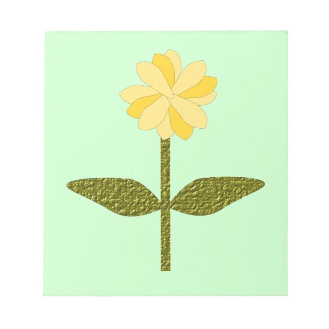 Bloc-notes à fleur marguerite jaune (Devant)
