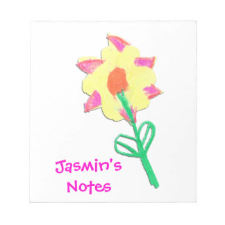 Bloc-notes à fleurs de Jasmin - Art by Kids Modèle