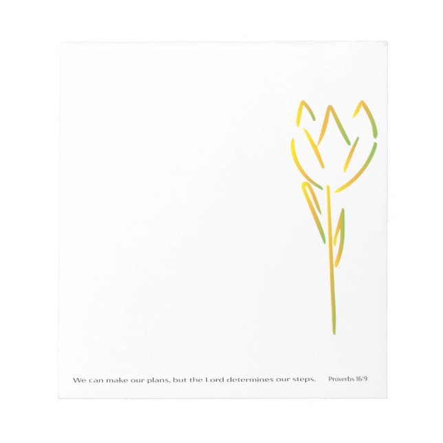 Bloc-notes à fleurs non alignés (Devant)