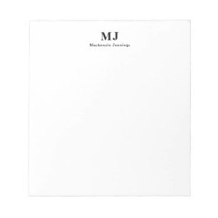 Bloc-notes à initiales classiques Monogram