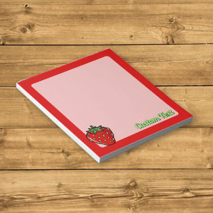 Bloc-notes à l'icône de fraise