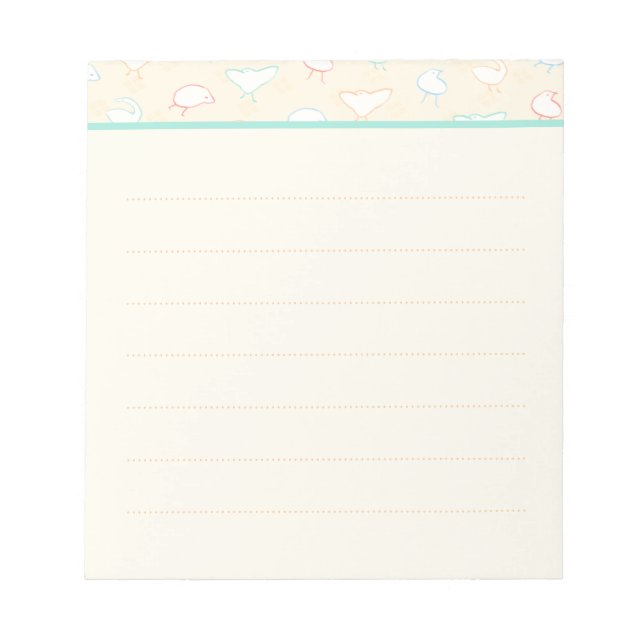 Bloc-notes à lisses pour oiseaux soyeux (Devant)