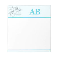 Bloc-notes à monogramme Amazing Grace