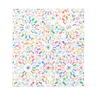 Bloc-notes à motif floral coloré