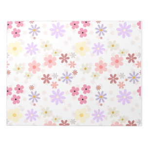 Bloc-notes à motif floral simple