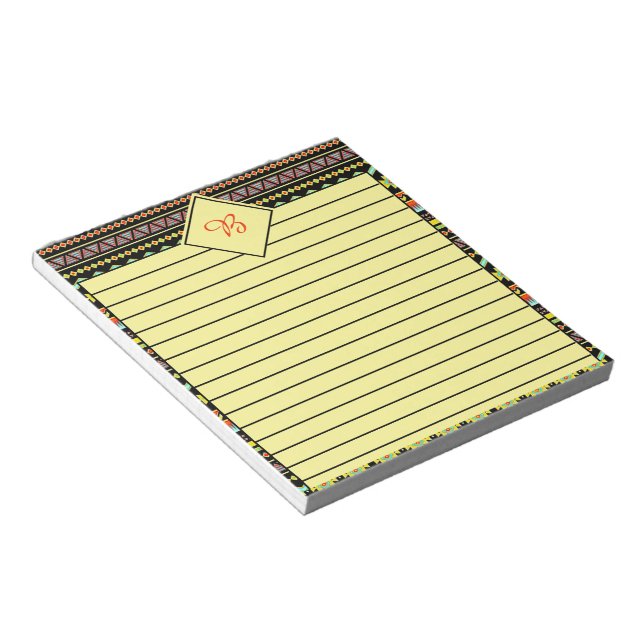 Bloc-notes à motif tribal (Incliné)