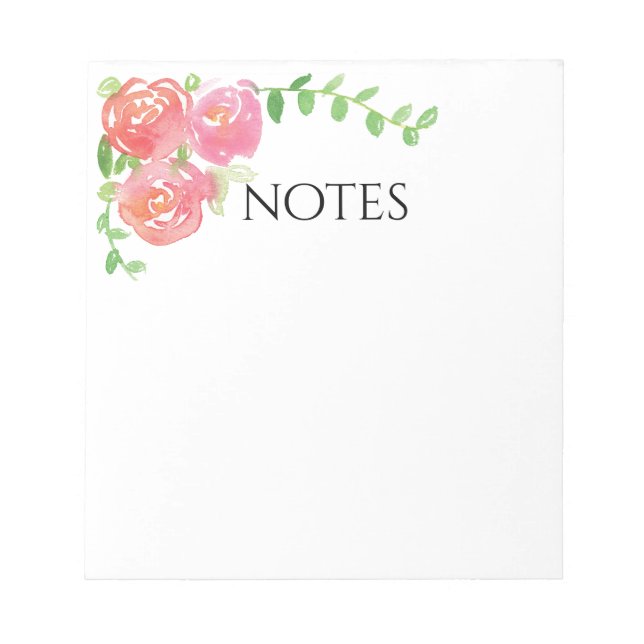 bloc-notes à notes florales (Devant)