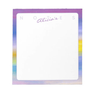 Bloc-notes abstrait Violet et Rayon Doré