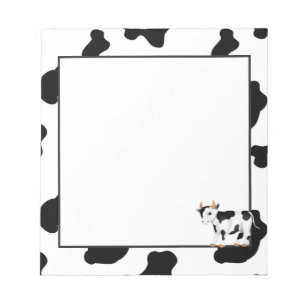 Bloc-notes amusant de vache à la campagne