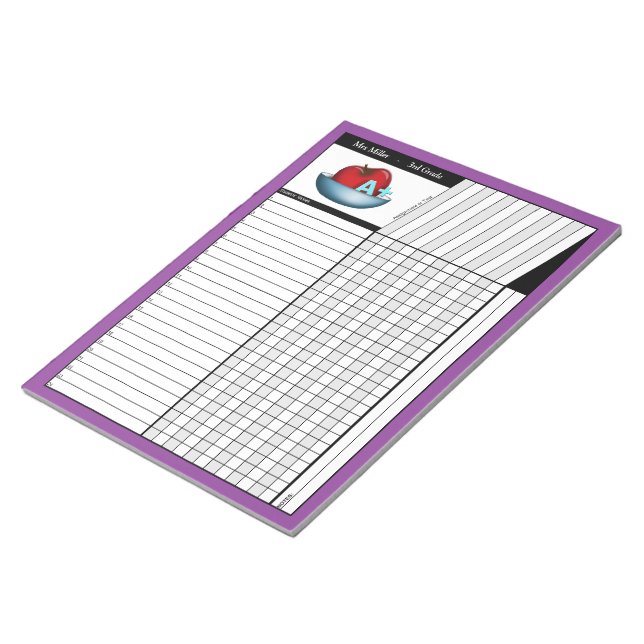 Bloc-notes Apple A+ Purple Enseignants (Incliné)