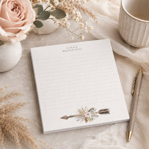 Bloc-notes aquarelle florale Boho – Dee de bois de
