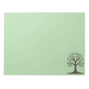 🌳 Bloc-Notes Arbre de Vie Vert Pâle et Papeterie