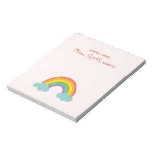 Bloc-notes arc-en-ciel pour appréciation des ensei