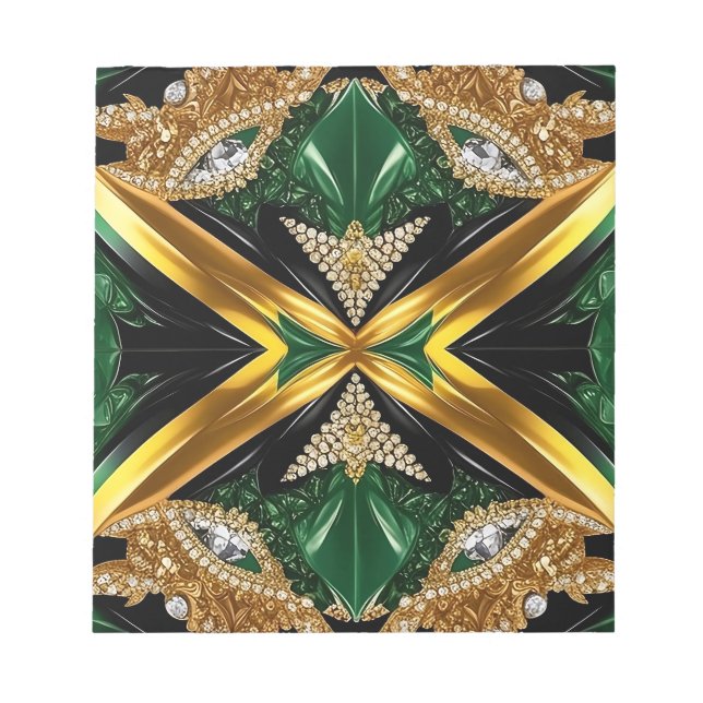 Bloc-notes aux couleurs jamaïcaines Design moderne (Devant)