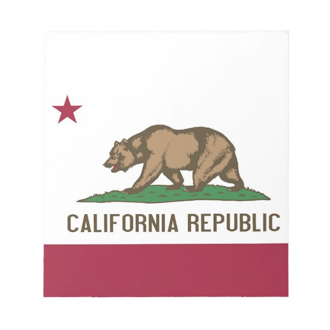 Bloc-notes avec Drapeau de Californie (Devant)
