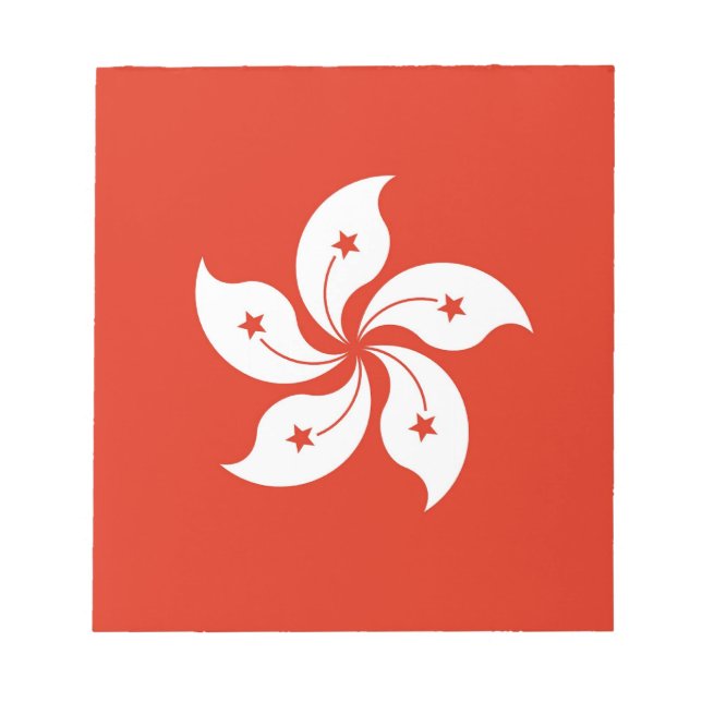 Bloc-notes avec Drapeau de Hong Kong, Chine (Devant)