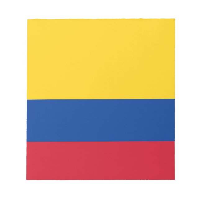 Bloc-notes avec drapeau de la Colombie (Devant)