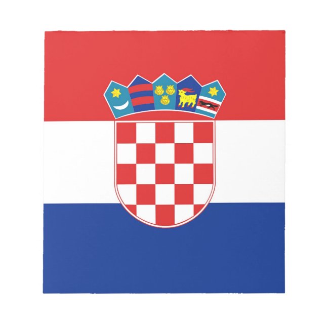 Bloc-notes avec drapeau de la Croatie (Devant)