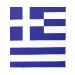 Bloc-notes avec drapeau de la Grèce