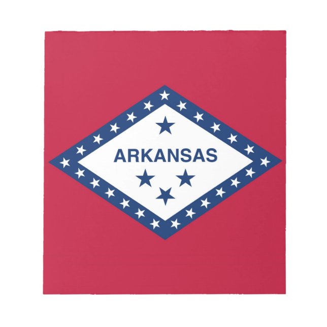 Bloc-notes avec drapeau de l'État de l'Arkansas (Devant)
