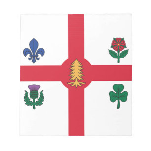 Bloc-notes avec drapeau de Montréal, Canada