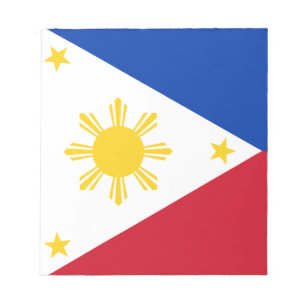 Bloc-notes avec drapeau des Philippines
