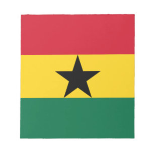 Bloc-notes avec drapeau du Ghana