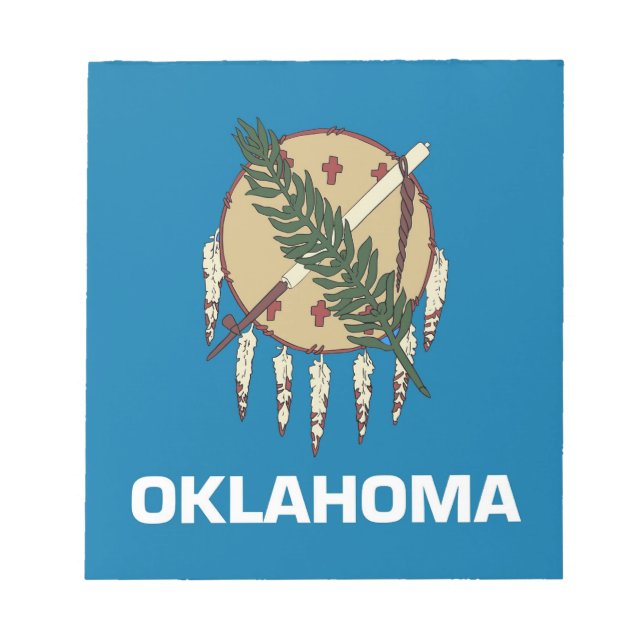 Bloc-notes avec le drapeau de l'État de l'Oklahoma (Devant)