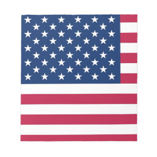 Bloc-notes avec le drapeau des États-Unis d'Amériq