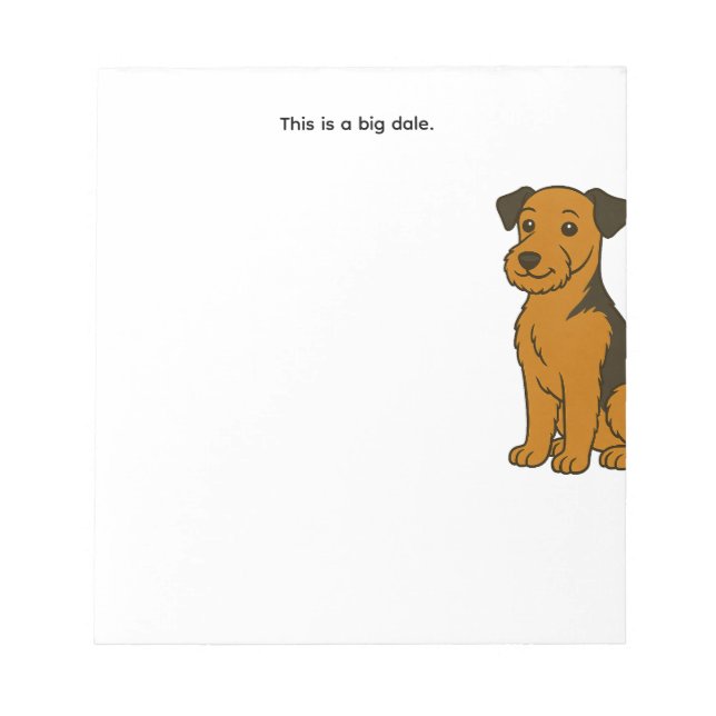 Bloc-notes Big Dale (Devant)