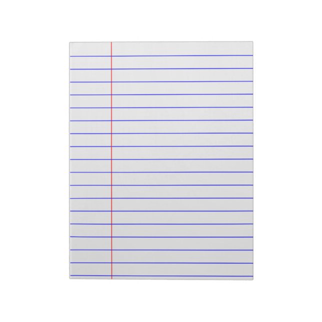bloc-notes bleu avec marge (Tourné)