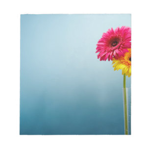 Bloc-notes bleu floral