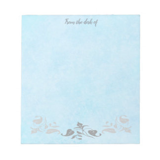 Bloc-notes bleu pâle
