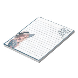 Bloc-notes bleu simple Anime Boho