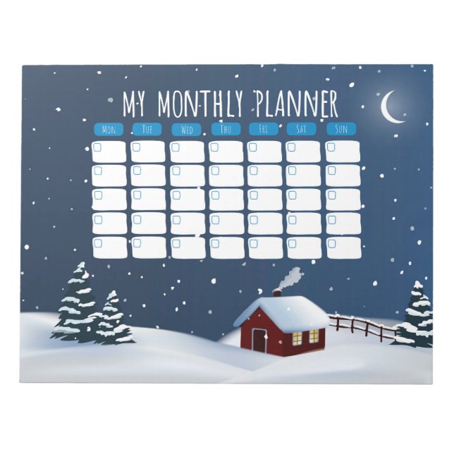 Bloc-notes Cabine d'hiver confortable | Papeterie  (Devant)