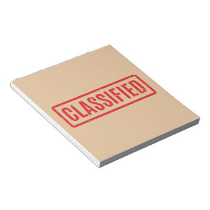 Bloc-notes classifié estampé