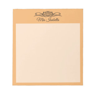 Bloc-notes classique orange doux couleur tendance