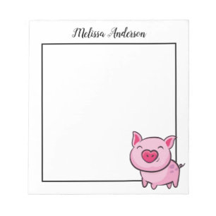 Bloc-notes Cochon Rose
