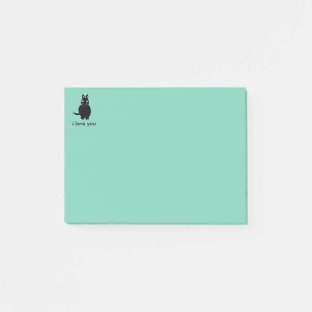 Bloc-notes collant de post-it de chat (Devant)