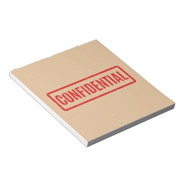 Bloc-notes confidentiel timbré (Incliné)