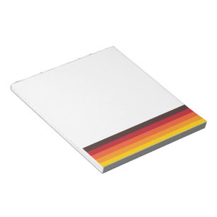 Bloc-notes cool Retro les années 70 rayures orange