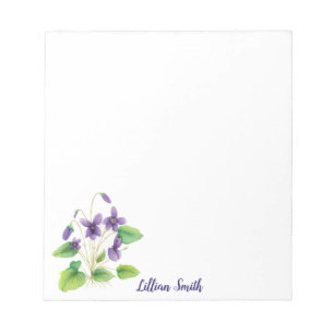 Bloc-notes couleur Aquarelle violette sauvage