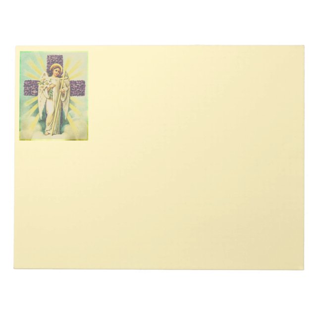 Bloc-notes croisé à fleurs violettes (Devant)