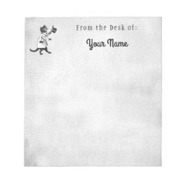 Bloc-notes d'art Vintage Chat Cool personnalisé