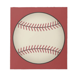 Bloc-notes de baseball rouge