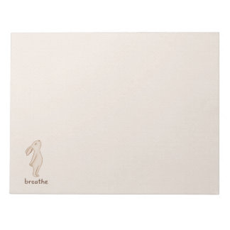 Bloc-notes de bureau Minimal Breathe Bunny